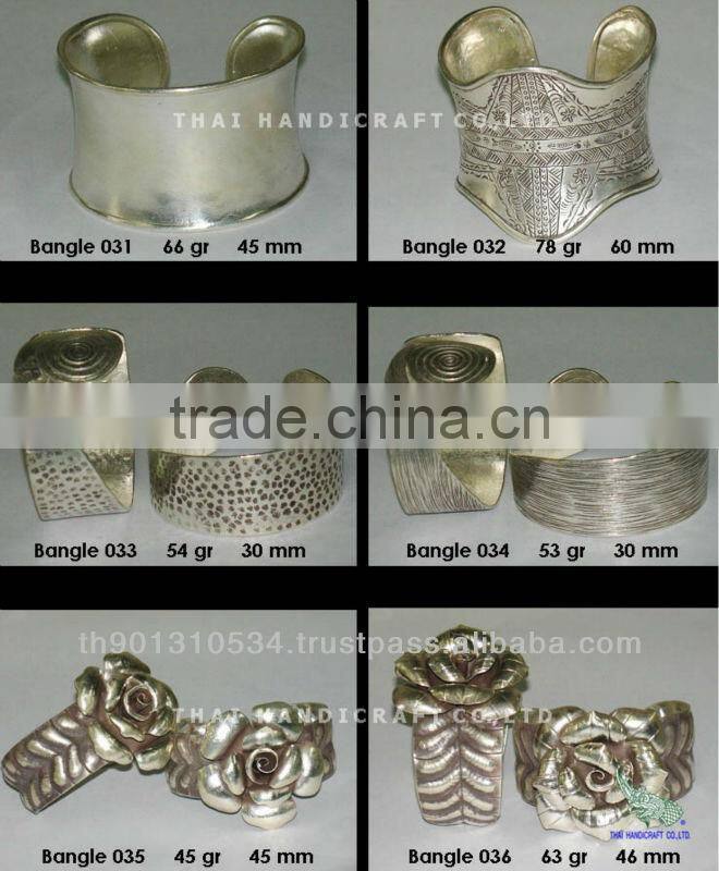 Thai Karen Silver Bangle Jewelry 925 Sterling Silver