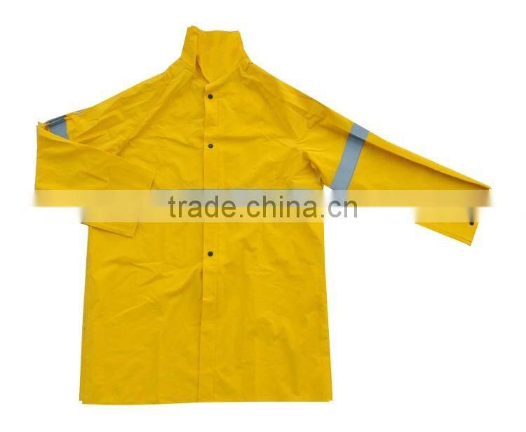 Custom mens hi vis polyester waterproof motorcycle rain coat