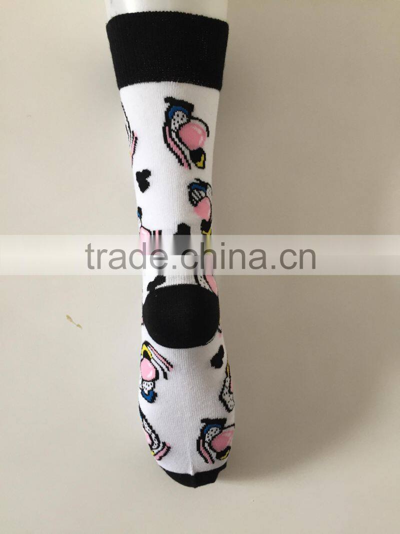 Hot Selling Crew Length Novelty Fashion Fancy Vivid Color Cute Woman Cotton Dress Tube Sock