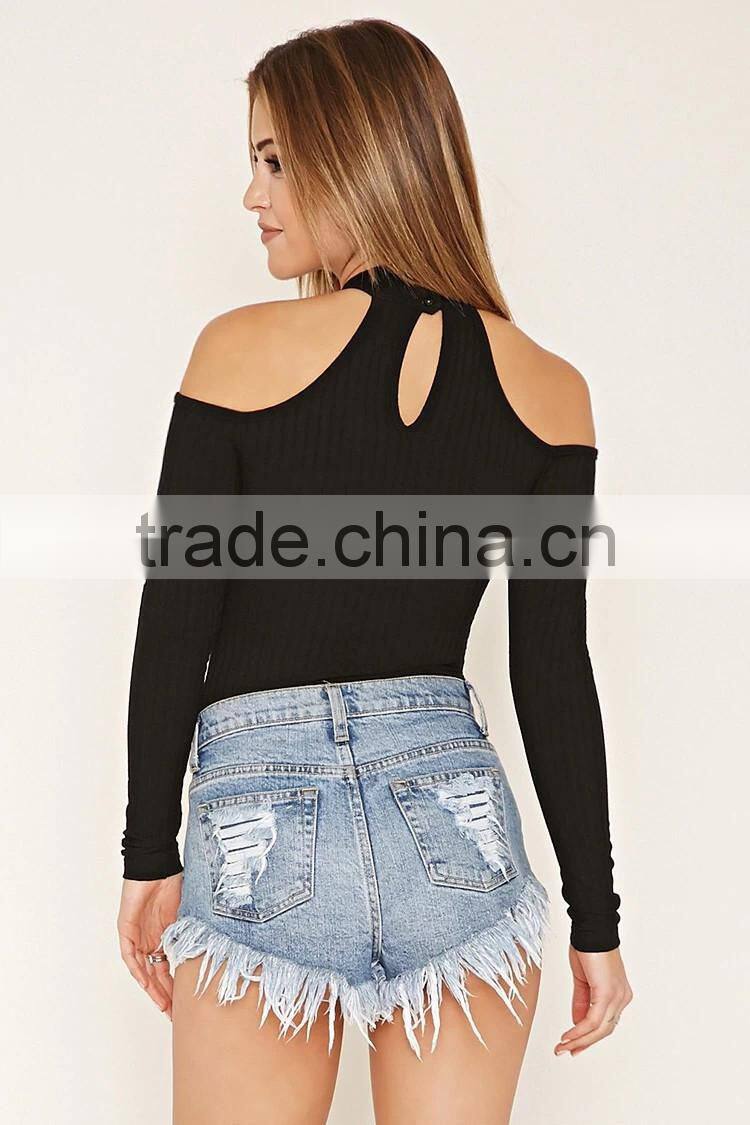 Guangzhou Top Selling Plain Dyed Cotton Summer Fashion Long Sleeve Women Blouses Tops