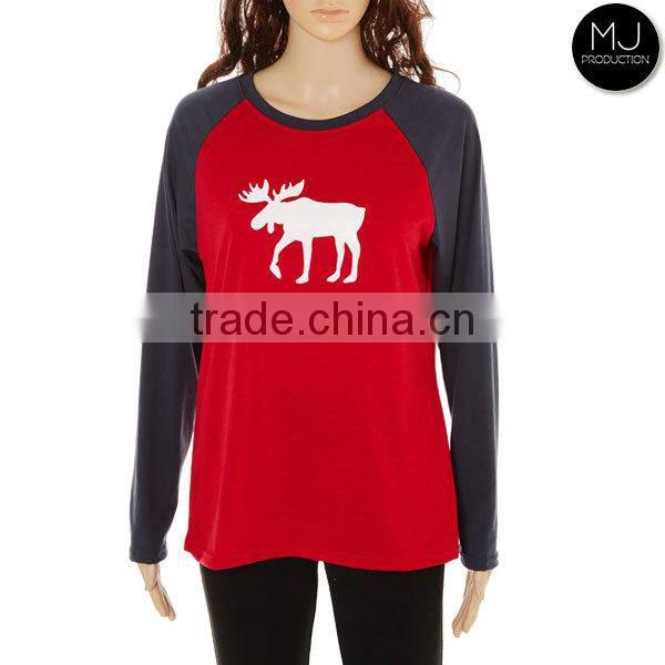FACTORY Staghorn Printed Christmas Raglan Kid Clothes