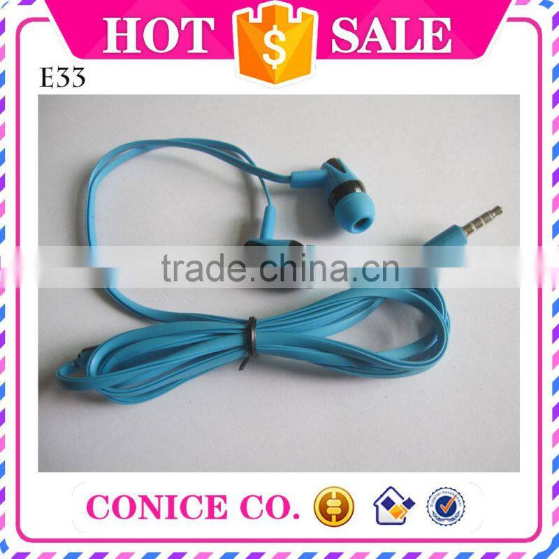 2015 wholesale high qualityin ear earphones under $1 with mic for mp3 cheap speaker earphone