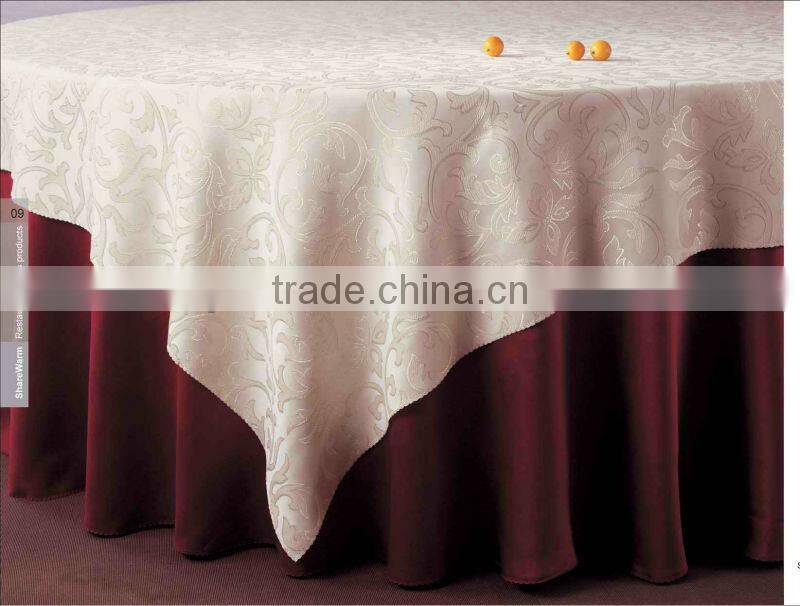 ivory jacquard table overlay