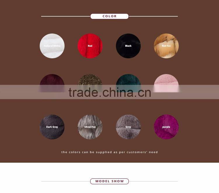 European style orange fox fur jacket for women