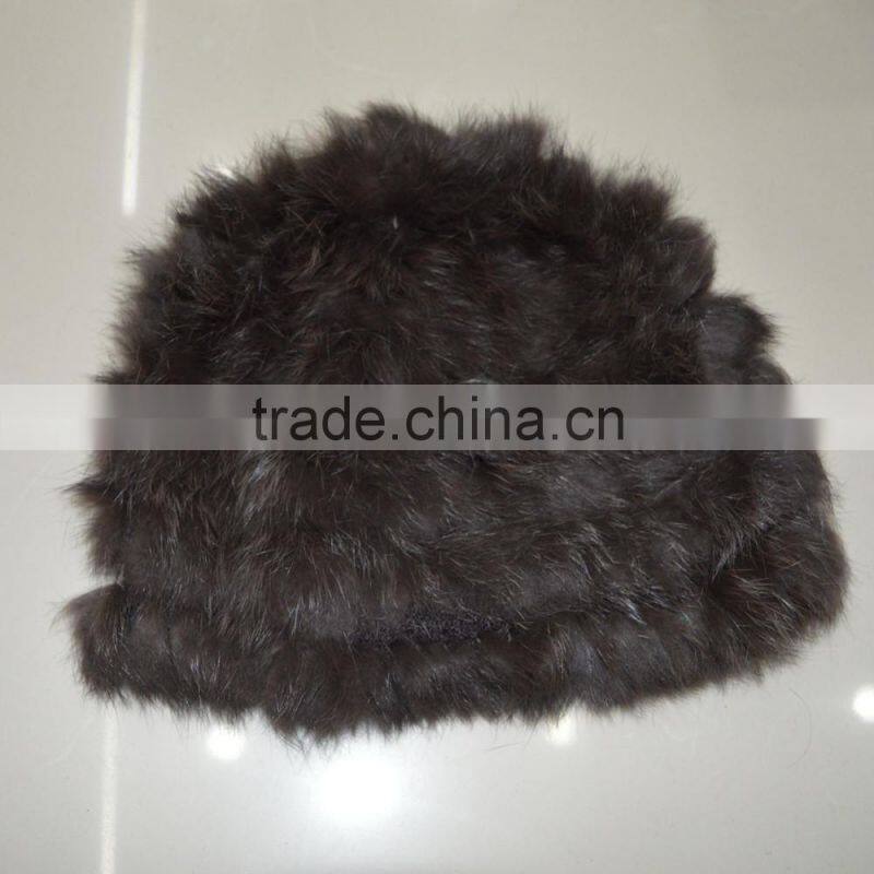 SJ776-01 Yarn Knit Cheap Rabbit Fur Christmas Winter Hats