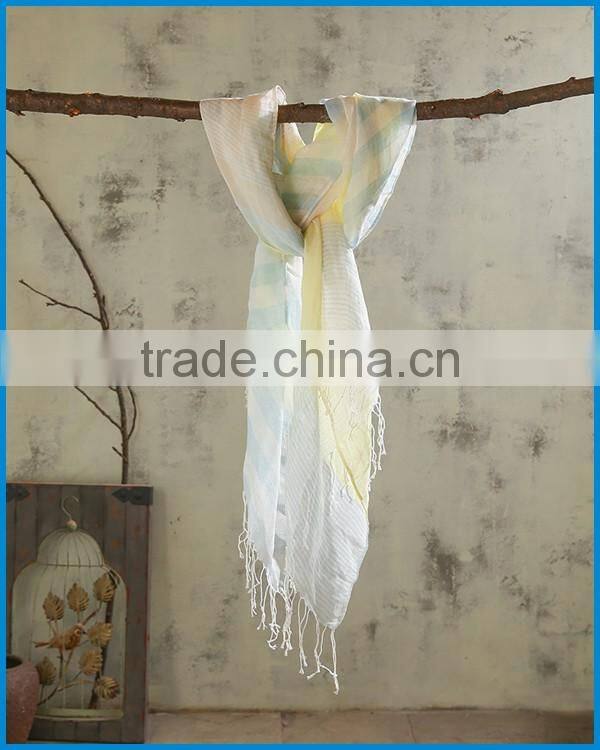 Women's fashion woven linen cotton china scarf