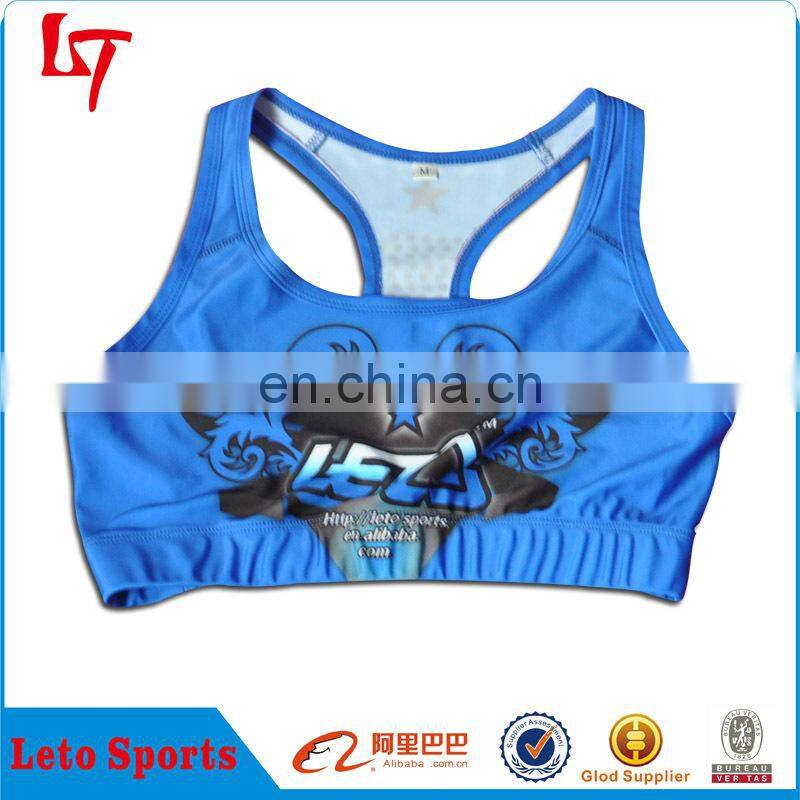 Baby girl's custom sublimation design mini cheerleading bra/cheerleader crop top /cheerleading uniform