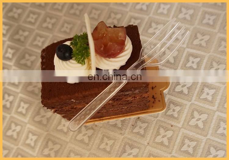 Disposable plastic spoon and fork