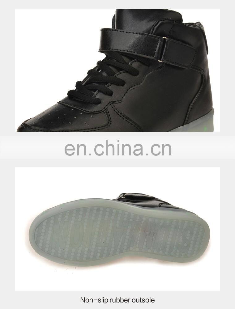 Factory Wholesale Hot Fashion Cool light up shoes street dance luminous high top LED sneakers casual shoes for men women