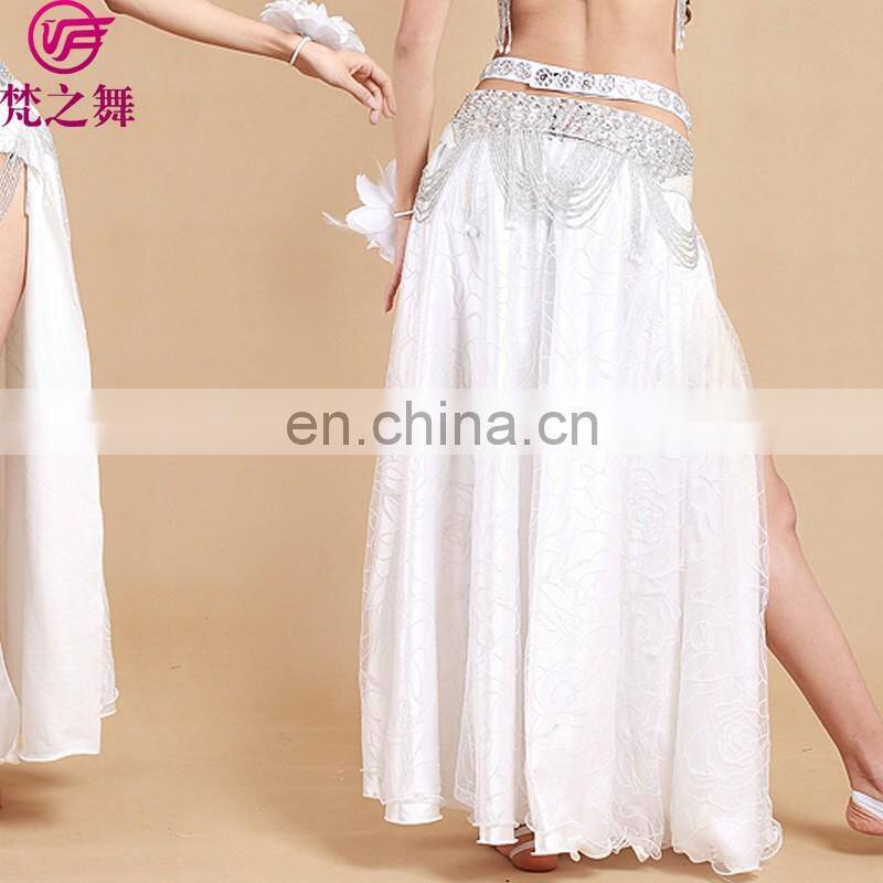 Q-6040 Professional beautiful hot sexy long glittery belly dance dress