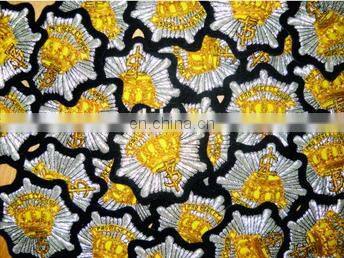 Bullion Wire Blazer Badge | Army Uniform Blazer Badge | Military Cap Badge | Emblem | Crest | Insignia