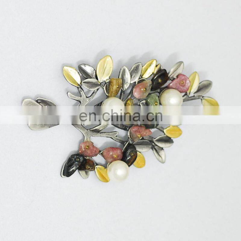 high quality cheap wholesale crystal stone custom brooch lapel pin flower
