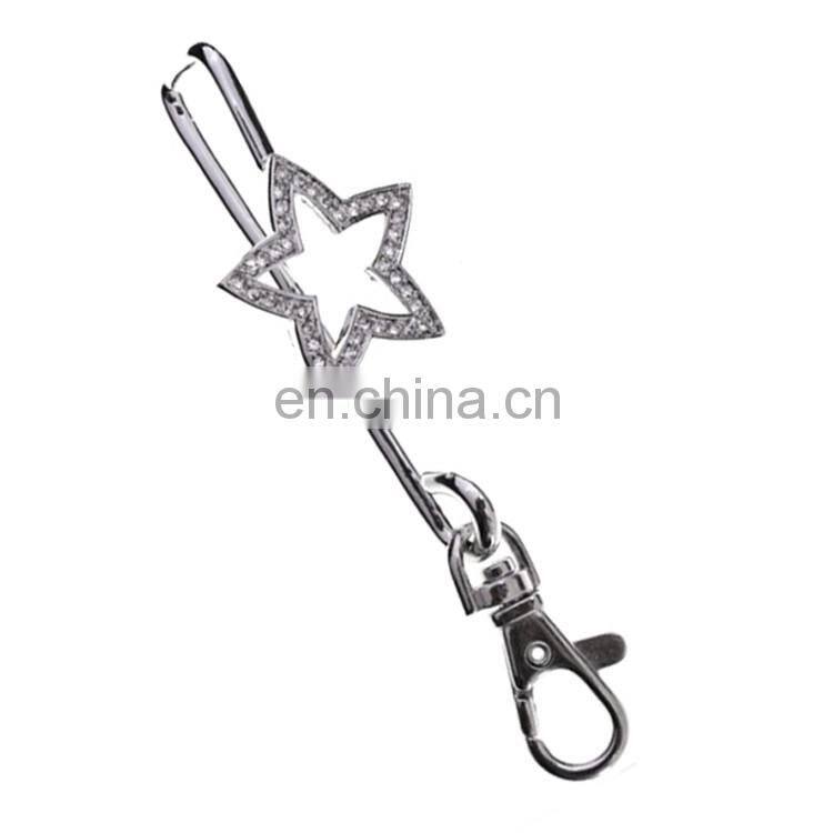 Heart shape token metal medal foldable purse hanger / banger hook