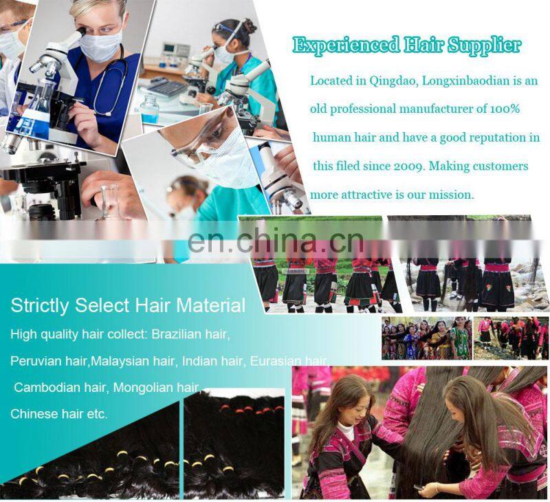 Virgin hair bundles keratin hair extension