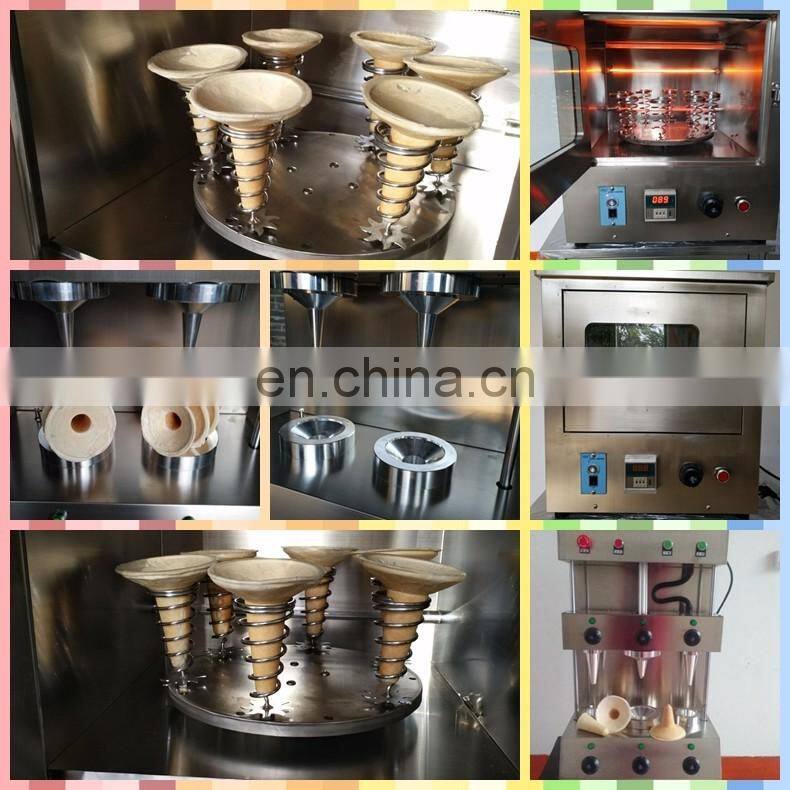 Gelgoog Automatic Ice Cream Rolled Mould Sugar Wafer Cones Oven Production Line Equipment Kono Pizza Cone Baking Machine