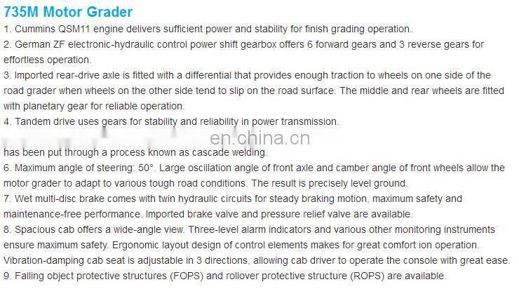 Supply Motor grader 735M model competitive price