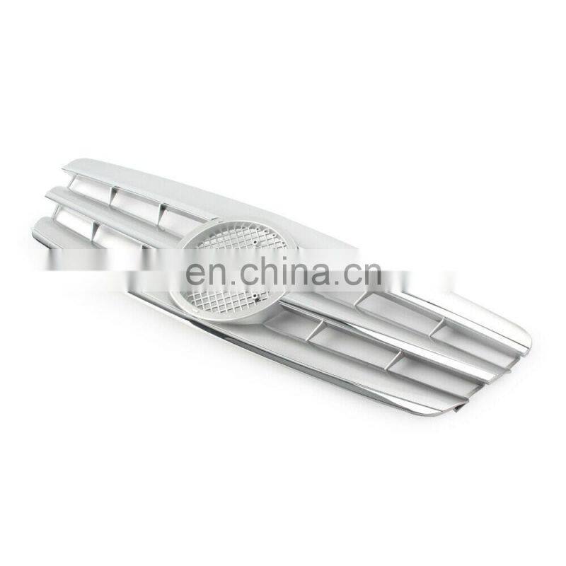 3-PIN AMG Style Front Grill Grille Silver 00-06 for Mercedes Benz C CLASS W203