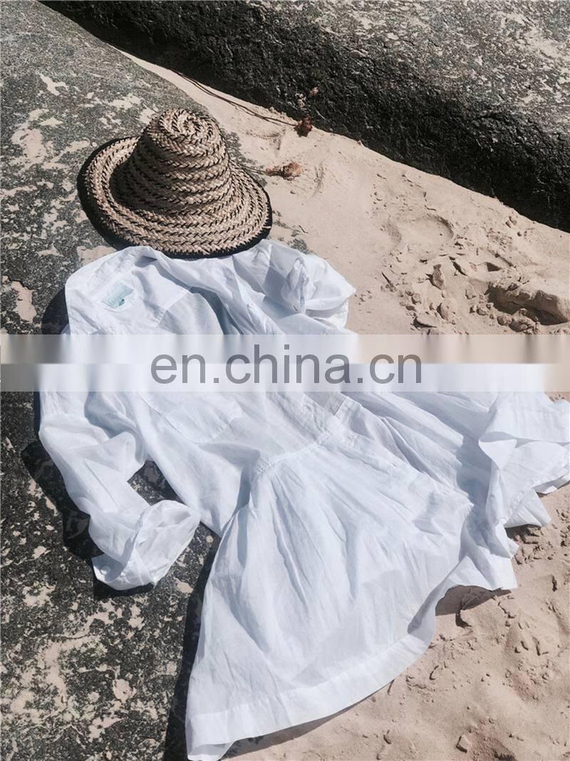 2019 Cotton Beach Cover up Dresses Swim cover up White Bathing suit Cover ups Beach Kaftan Praia Beach Sarong Tunic