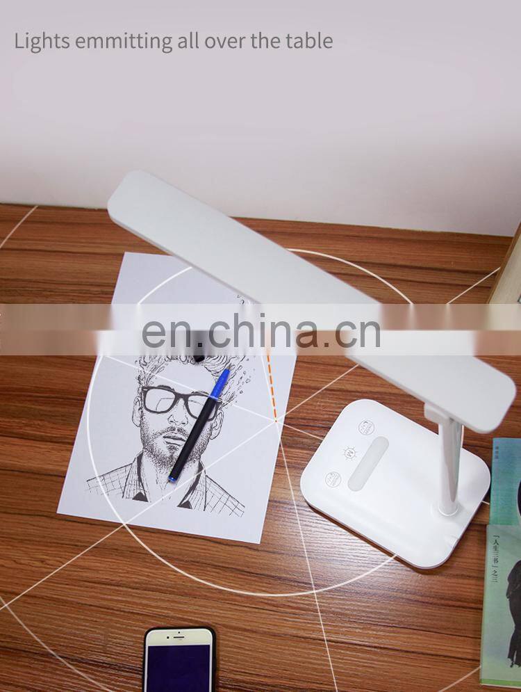 Flexible hotel led desk Reading Book light dimming lamp with usb charging port office desk foldable lamp touch control