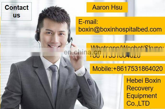 Simple Cold-rolled steel plate flat platform hospital medical bed with 6cm waterproof breathable mattress