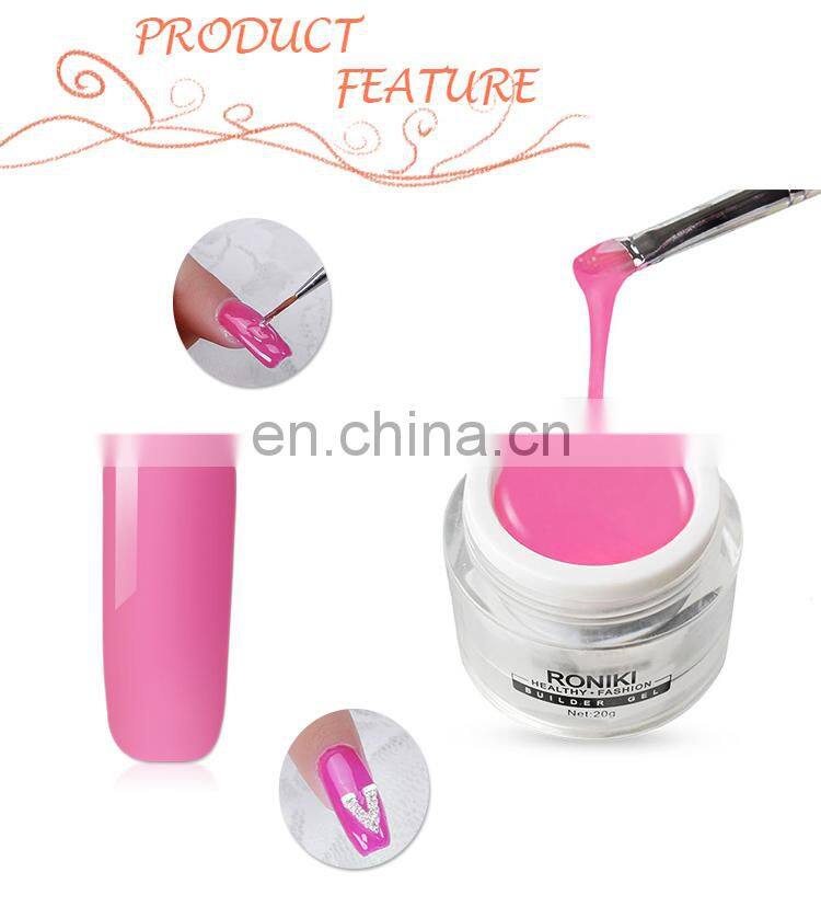 RONIKI Free Sample Private Label Wholesale Color hard Led finish concentrated nail extensions builder gel