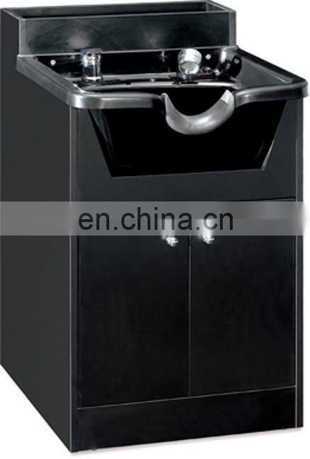 Washing hair chairs beauty salon black cabinet shampoo chairs