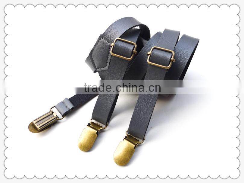 Hot sale high quality leather Men's suspender