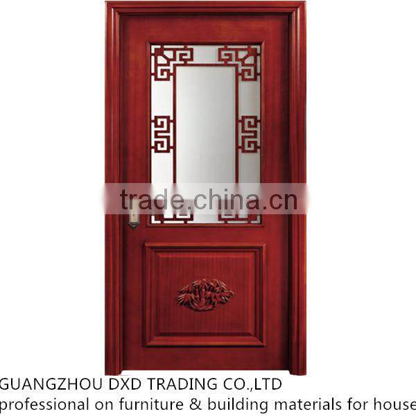solid wood glass single door design