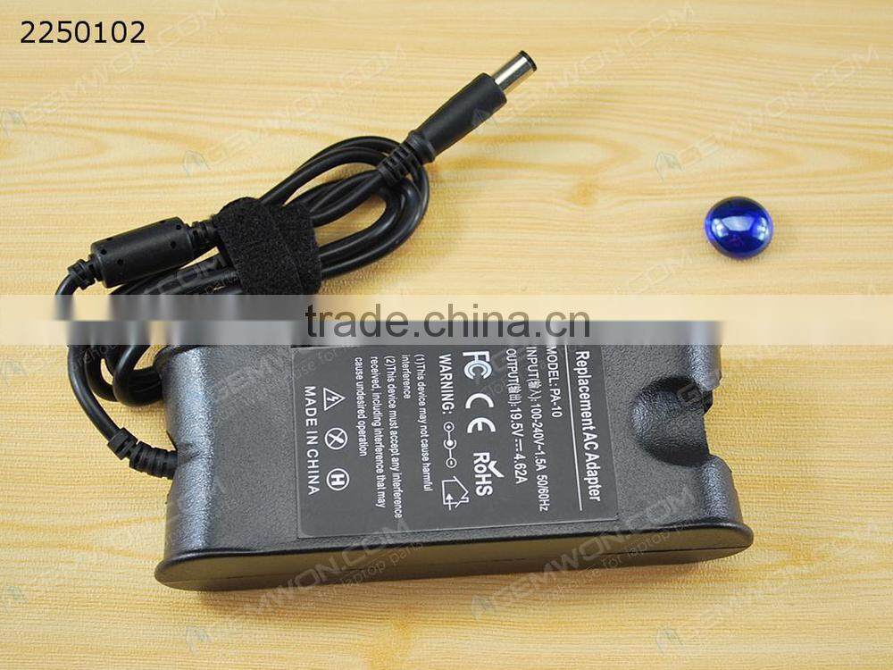 High Copy Laptop AC Power adapter for DELL 19.5V 4.62A 7.5*0.7*5.0mm 90W
