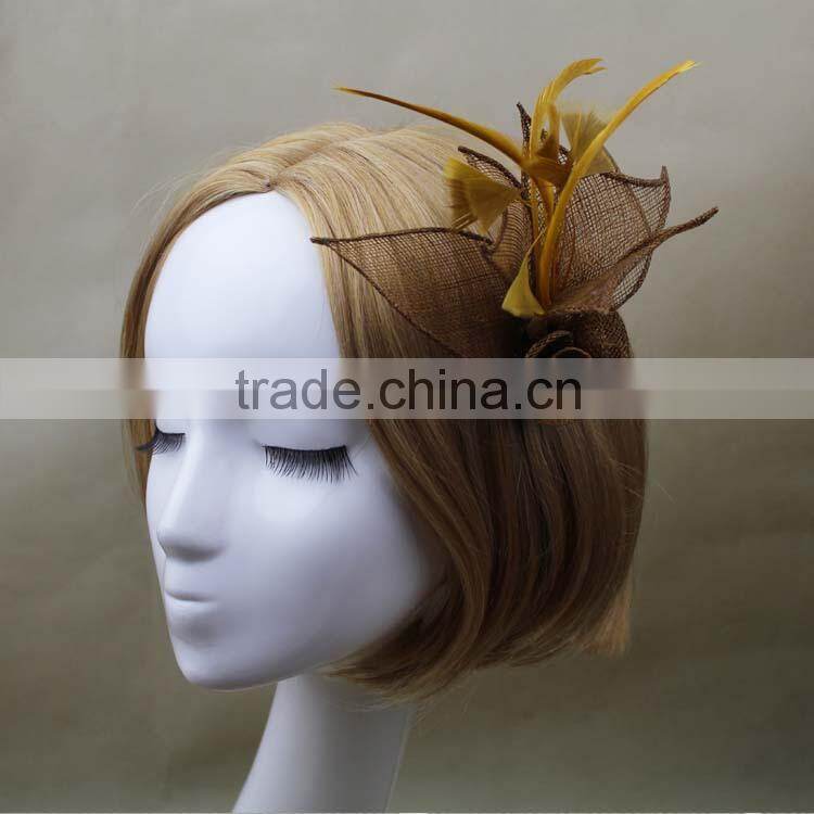 Wholesale Ladies Decorate Headwear Sinamay Flower