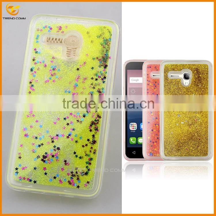 new arrival glitter quicksand back cover case for Alcatel XL5054