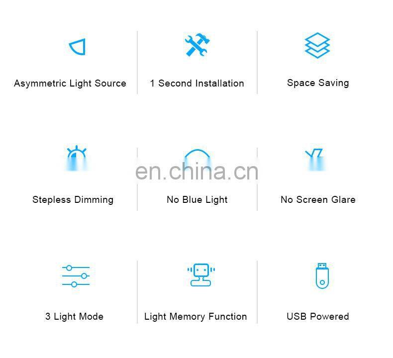 3 Color Temperature Stepless Dimming Screenbar light desk lamp computer laptop led USB screen Bar hanging light Lamp