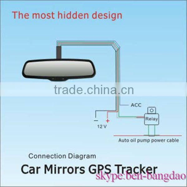 Lurker Rear-view Mirror Car GPS Tracker With Forever Free Real-time Online Tracking Platform