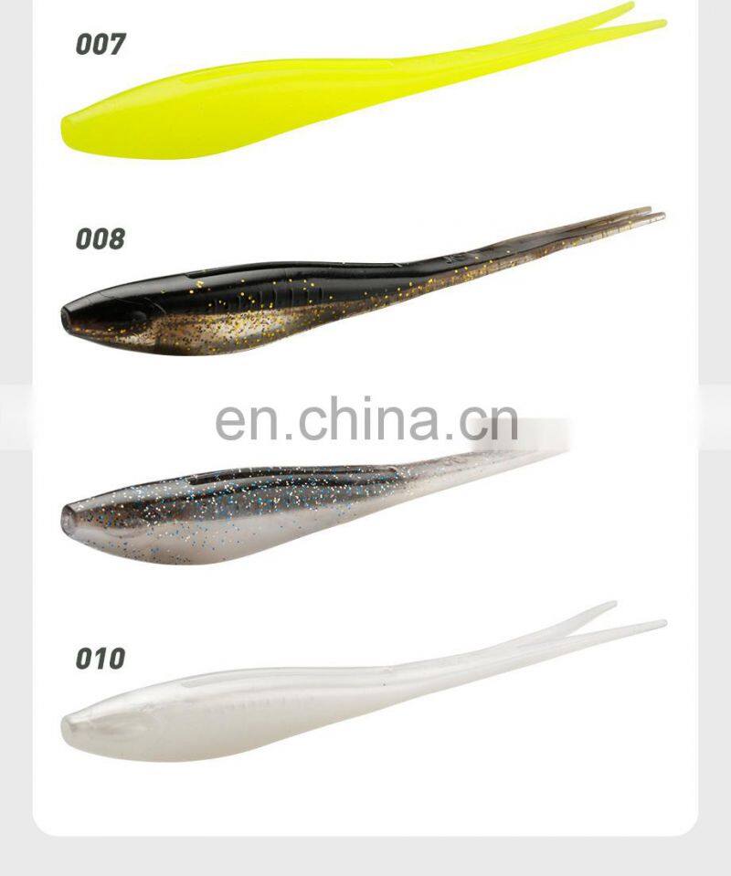 JOHNCOO 3pcs Floating TPE Soft Bait Custom Fishing Lure 180mm V-shape Split Tail Swimbait Worm Freshwater Fishing