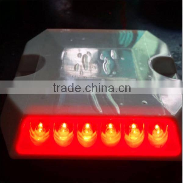 Road safety tunnel lighting road marker 12pcs LED waterproof plastic wired road stud