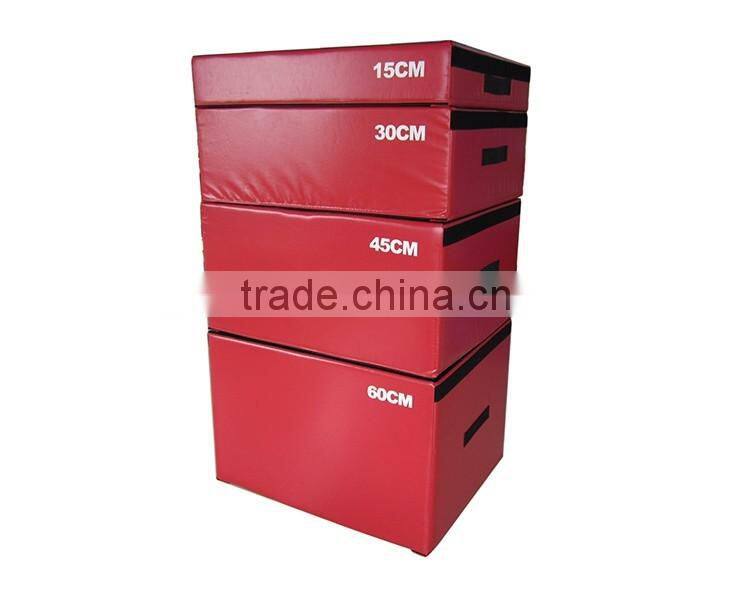 3-N-1 Wood Puzzle Plyo Box - 20/24/30 inch and Double Under Speed Jump rope Great for Cross Training, MMA, or Plyometric