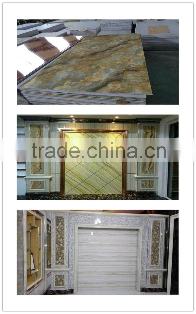 Artificial Faux Marble Panels for wall decoration laminated marble panel face sheet