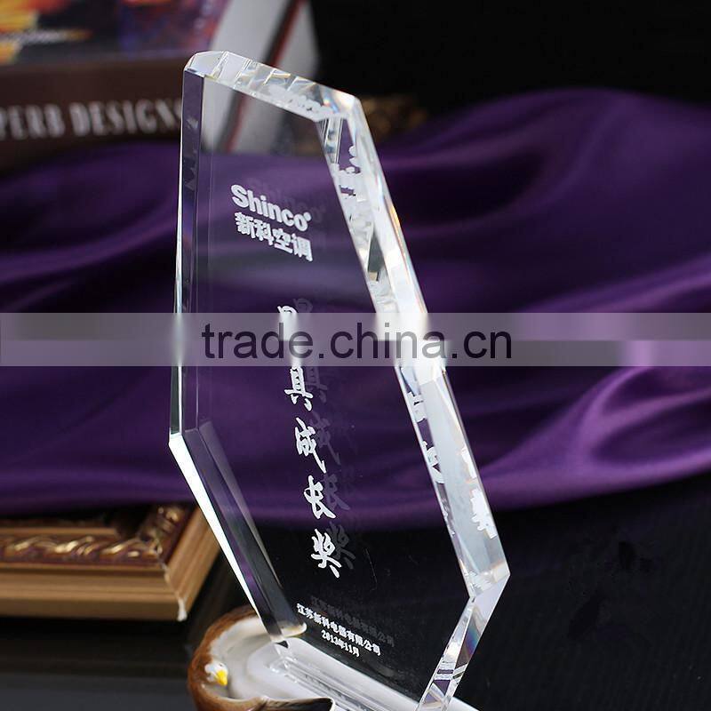 Fashion crystal glass trophy award for sport