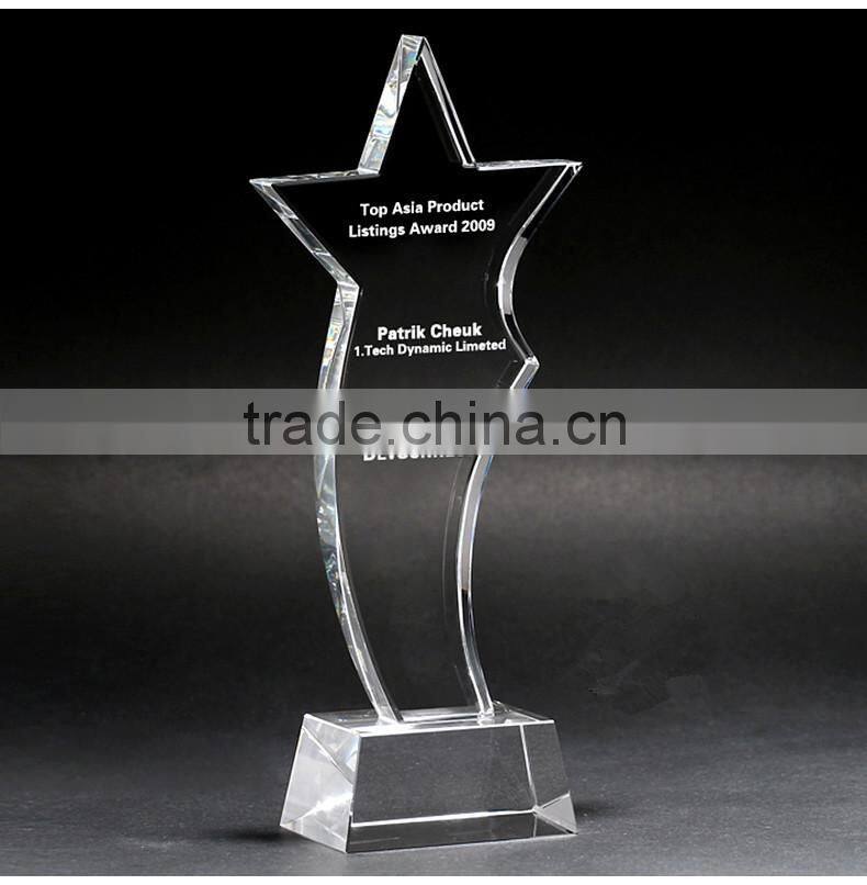 k9 crystal trophy clear glass award for Souvenir gifts can customize logo