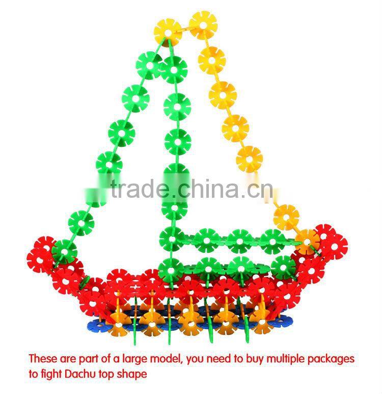 Super quality plastic toys building blocks snowflake building blocks diy building blocks