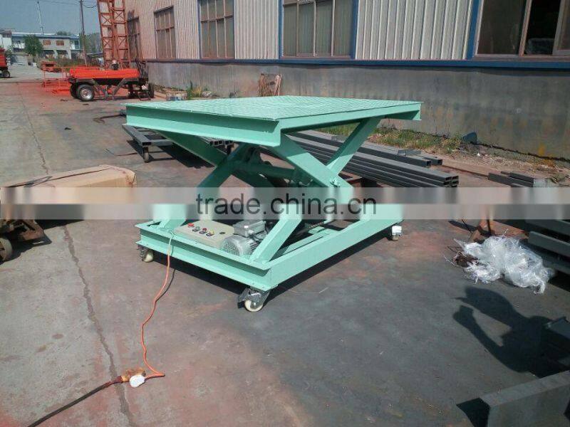 small manual electric scissor lift platform /lift table with good price and good quality for hotsales