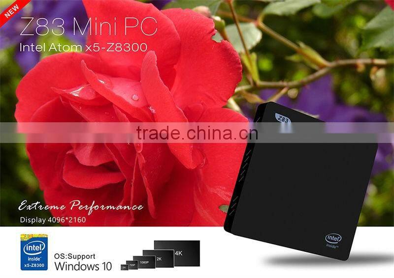 new hot seller Z83 mini pc 2GB/32GB hd tv box 1000Mbps LAN Bluetooth BT 4.0 support IEEE 802.11a/b/g/n