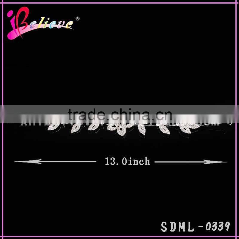 Silver flower metal hairband wholesale in factory , women hairband jewelry