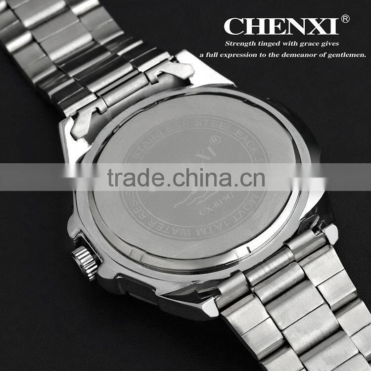 2016 Newest hot China quartz wrist watches fashion stainless steel men's sport watches 019AMB