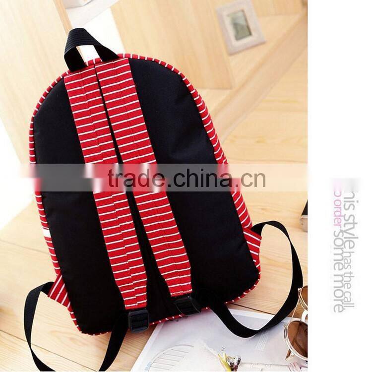 Design Your Own Ladies School Striped Fashion Backpack Bag
