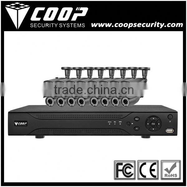 Outdoor Security Smart Phone Hybrid Analog CCTV Camera System AHD Alarm Audio 1080P 4CH DVR System AHD