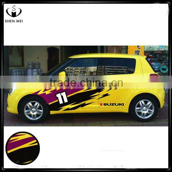glossy removable pvc decal full car body side sticker