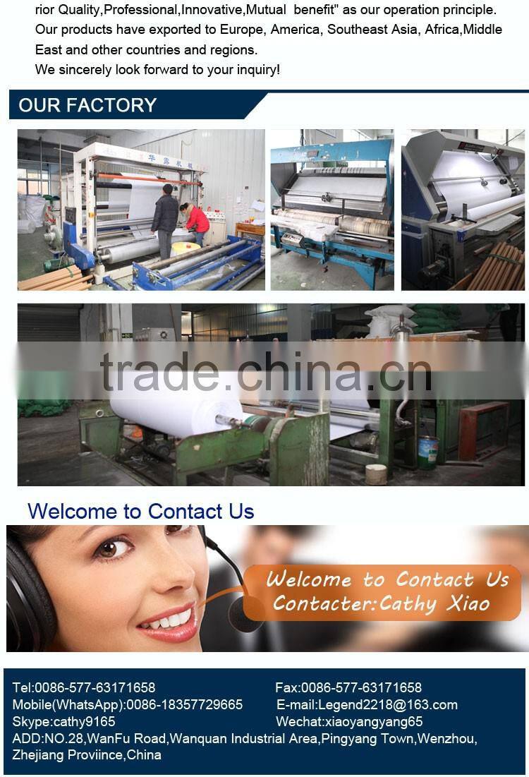 100% recycle cotton interlining for embroidery backing paper