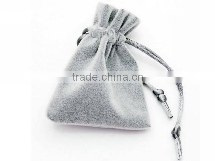 Custom Printed Microfiber jewelry suede drawstring pouches