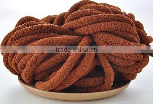 100%polyester/wool/acrylic big loop thick fancy roving yarn for knitting caps/scarves